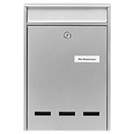 Burg Wächter 61020 Pocket Steel Letterbox Silver Galvanized 2 Keys