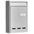 Burg Wächter 61020 Pocket Steel Letterbox Silver Galvanized 2 Keys