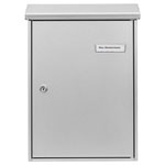Burg Wächter 61100 Letterbox Steel Silver Galvanized Rain Roof C4 Slot