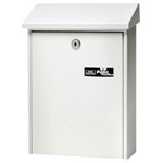 Burg Wächter DAILY 5861 W Steel Letterbox White Fully Galvanized