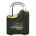 Burg Wächter Gamma 700 55 SB Padlock Brass Stainless Steel Black EU Cylinder