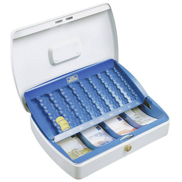 BURG WÄCHTER ZK 2307 EURO Cash Box 330x75x235mm White Secure Storage