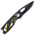 CAT 980267 Folding Knife 6.7cm Blade Black Aluminium Grip Belt Clip