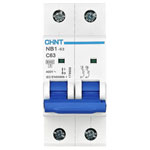 Chint 179656 NB1-63 Circuit Breaker 2P 10A 240/415V 6kA IEC 60947-2
