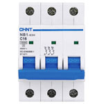 Chint 179868 NB1L Circuit Breaker 3-Pin 16A Overload & Short Protection
