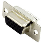 Connfly DS1035-15FBNSISS D-SUB Socket 180° 15 Pins Soldering 1 piece