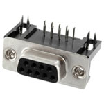 Connfly DS1037-01-09FNBKT7 D-SUB Receptacle 9 Pins Solder Tray 1 piece