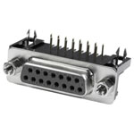 Connfly DS1037-01-15FNAKT74 D-SUB Receptacle 15 Pins Solder Tray