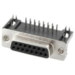Connfly DS1037-01-15FNBKT7 D-SUB Receptacle 15 Pins Solder Tray