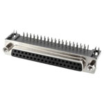 Connfly DS1037-01-37FNAKT74 D-SUB Receptacle 37 Pins Solder Tray