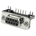 Connfly DS1037-09FNBKT7-0CC D-SUB Receptacle 9 Pins Solder Tray 1 piece