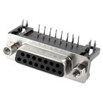 Connfly DS1037-15FNAKT74-0CC D-SUB Receptacle 15 Pins Solder Tray