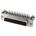 Connfly DS1037-25FNBKT7-0CC D-SUB Receptacles 25 Pins Solder Tray