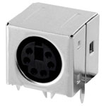 Connfly DS1093-01-BN60 Socket Horizontal Mount 6 Pins Silver 1 piece