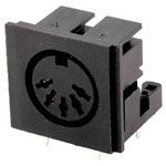 Connfly DS1093-07BN50X Socket 5-Pin Horizontal Mount Black 1 piece Tray