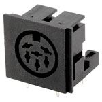 Connfly DS1093-07-BN60X Socket Horizontal Mount 6 Pins Black 1 piece