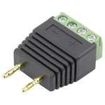 Conrad Components 1408779 Jack Plug Pin 2mm Straight Black 1 Piece