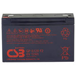 CSB GP6120F2 Battery 6V 12Ah VRLA AGM 151x101x50mm Maintenance-Free