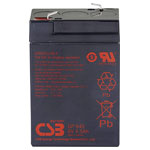 CSB GP645F1 VRLA 6V 4.5Ah AGM 70x107x48mm Blade Terminal Maintenance-free