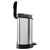 Curver 240568 Deco Bin 15L Silver/Black with Pedal and Inner Bucket