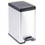 Curver 240639 Deco Bin Silver/Black Garbage Bin 25L Elegant Slim Design