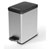 Curver 240639 Deco Bin Silver/Black Garbage Bin 25L Elegant Slim Design