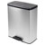 Curver 254610 Deco Bin Slim Waste Bin 65L Silver Soft-Close Pedal Bin