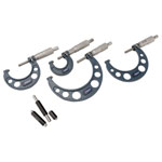 Dasqua 4111-8210 Micrometer Set 0-100mm Satin Chrome Durable Accurate