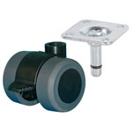 Dörner + helmer 761335 Twin Wheel Caster 35mm 70kg Load For Sensitive Floors