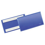 Durable 176207 Label Holder Self-Adhesive Blue 163x67mm 50 Pieces