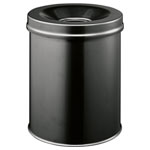 Durable 330501 Waste Paper Basket 15L Steel Black Flame-Suppression