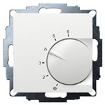 Eberle 191810154602 UTE 1001 Indoor Thermostat, Flush Mount, White Glossy