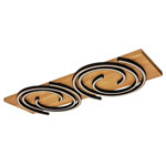 ECO-Light 9180-PL2 WO Rifia LED Ceiling Light 25W Wood Black