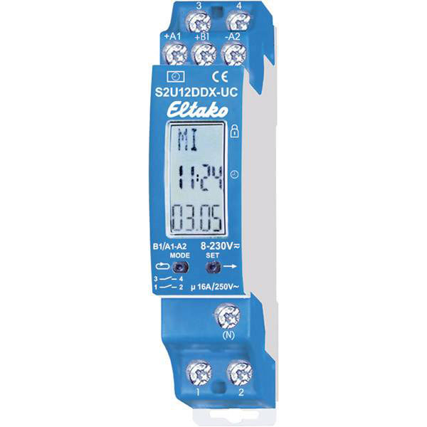 Eltako 23200901 Eltako S2U12DDX-UC 2-channel DIN rail timer 230V A...