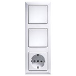 Eltako 30000320 Eltako 3x Frame White Matt For 55x55mm Buttons 1 piece