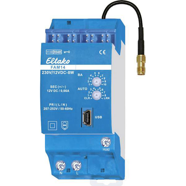 Eltako FAM14 Wireless Antenna 30m Encrypted RS485 Bus Module
