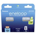 Eneloop 52332149 Eneloop AA Battery Rechargeable NiMH 2000mAh 8pieces