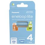 Eneloop 52361199 Lite AAA Rechargeable Battery 550mAh 4pieces NiMH 1.2V