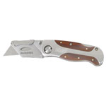 Erdi DBKWH-EU Folding Knife Noble Wood Handle, Quick Blade Swap, Clip