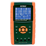 Extech 382100 Power Analyzer 3-Phase Data Logger 30000 Sets SD-Card