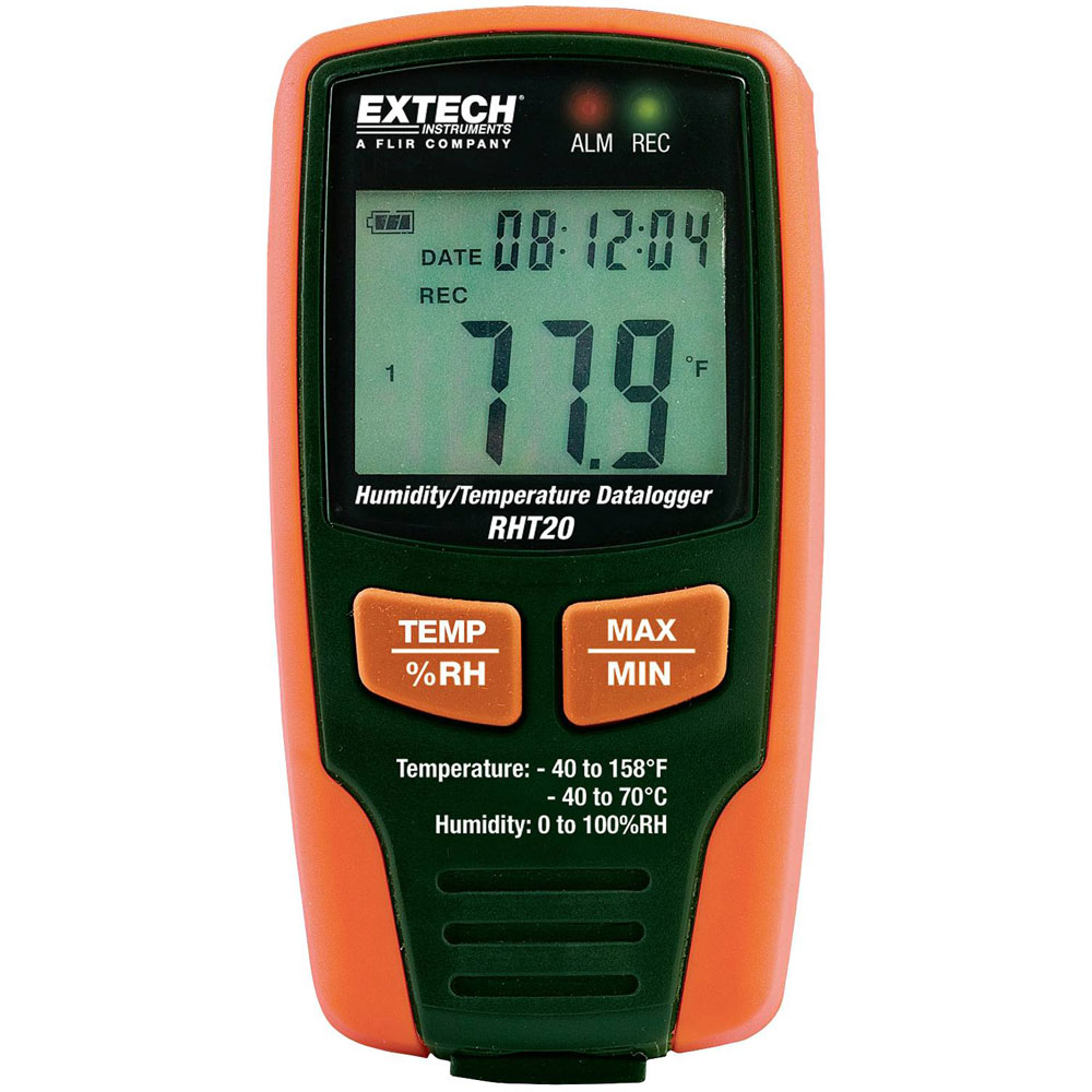 Extech RHT20 Temperature & RH Data Logger USB LCD Long Battery Life ...