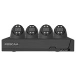 Foscam FN9108E-T4-2T Black Camera Set 8-Channel 3K PoE 4 Cameras