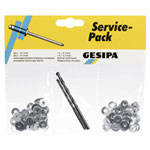 Gesipa 1433668 Blind Rivet Kit: 102 Parts U-Washers 3.1/4.1mm Drills
