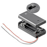 Goobay 12443 Battery Box 2x AA On/Off Switch 150mm Cables 68.4x35.4x18.6mm