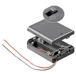 Goobay 12445 Battery Box 3x AA 150mm Cables On/Off Switch
