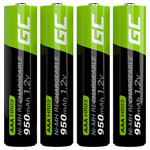 Green Cell GR03 HR03 AAA Batteries Rechargeable NiMH 950mAh 1.2V 4Pieces