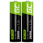 Green Cell GR05 AA Battery Rechargeable NiMH 2600mAh 1.2V 2Pieces Durable