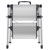 Hailo 4310-100 MK80 Step Stool 244 cm Height Silver/Black 3.6 kg