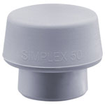 Halder 3203.051 SIMPLEX Replacement Head Semihard TPE-mid 71g Grey 1pc