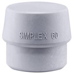 Halder 3203.060 SIMPLEX Replacement Head Grey Semihard TPE 140g 1pc